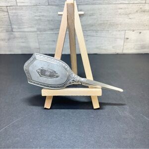 Vintage Web Pewter & Lenox  Baby's Hair Brush 1930s  1950s Vanity Dresser Silver